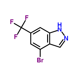 4-溴-6-(三氟甲基)-1H-吲唑结构式