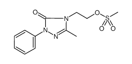 2-(2-phenyl-5-methyl-3-oxo-2,4-dihydro-3H-1,2,4-triazol-4-yl)ethyl methanesulfonate结构式