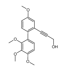 3-(2',3',4,4'-tetramethoxybiphenyl-2-yl)-2-propyn-1-ol结构式