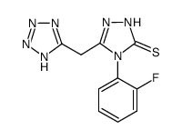 4-(2-fluorophenyl)-3-[(tetrazol-5-yl)methyl]-1,2,4-triazoline-5-thione结构式