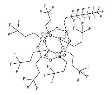 tridecafluoro-1,1,2,2-tetrahydrooctylhepta(3,3,3-trifluoropropyl)-T8-silsesquioxane Structure