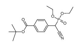 tert-butyl 4-[cyano(diethoxyphosphoryl)methyl]benzoate结构式