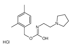 (2,4-dimethylphenyl)methyl N-(2-pyrrolidin-1-ium-1-ylethyl)carbamate,chloride结构式