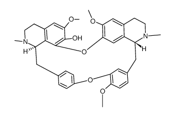 [1R,(+)]-6,6',12'-Trimethoxy-2,2'-dimethyloxyacanthan-7-ol结构式