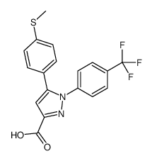 5-(4-METHYLSULFANYL-PHENYL)-1-(4-TRIFLUOROMETHYL-PHENYL)-1H-PYRAZOLE-3-CARBOXYLIC ACID结构式