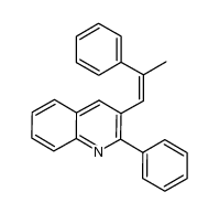 2-phenyl-3-(2-phenylprop-1-en-1-yl)quinoline结构式