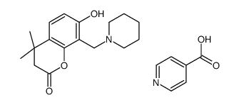 7-hydroxy-4,4-dimethyl-8-(piperidin-1-ylmethyl)-3H-chromen-2-one,pyridine-4-carboxylic acid Structure