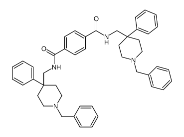 1-N,4-N-bis[(1-benzyl-4-phenylpiperidin-4-yl)methyl]benzene-1,4-dicarboxamide Structure