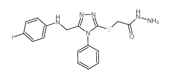 2-[(5-{[(4-Iodophenyl)amino]methyl}-4-phenyl-4H-1,2,4-triazol-3-yl)thio]acetohydrazide Structure