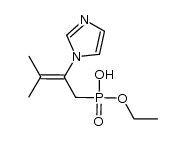 ethyl hydrogen 2-(1H-imidazol-1-yl)-3-methylbut-2-en-1-ylphosphonate Structure