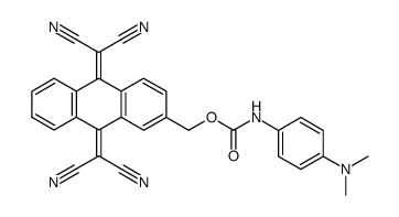 2-(hydroxymethyl)-11,11,12,12-tetracyanoantraquinodimethane p-(N,N-dimethylamino)phenylcarbamate结构式