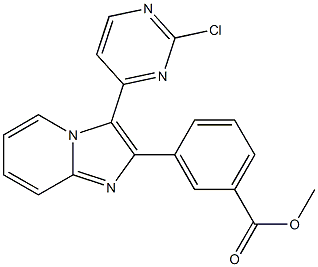 methyl 3-[3-(2-chloro-4-pyrimidinyl)imidazo[1,2-a]pyridin-2-yl]benzoate结构式