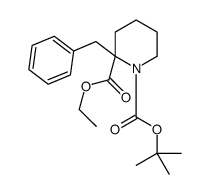 1-O-tert-butyl 2-O-ethyl 2-benzylpiperidine-1,2-dicarboxylate结构式