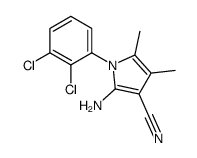 2-Amino-1-(2,3-dichlorophenyl)-4,5-dimethyl-1H-pyrrole-3-carbonit rile结构式