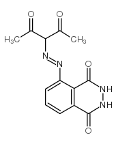3-(1-乙酰丙酮基偶氮)邻苯二甲酰肼结构式