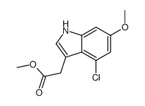 methyl 2-(4-chloro-6-methoxy-1H-indol-3-yl)acetate结构式