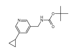 tert-butyl (5-cyclopropylpyridin-3-yl)methylcarbamate结构式