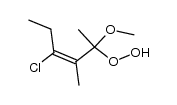 [(E)-3-chloro-1,2-dimethyl-1-methoxy-2-pentenyl]-hydroperoxide Structure