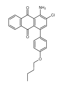 1-amino-4-(4-butoxyphenyl)-2-chloroanthracene-9,10-dione结构式