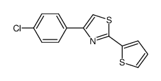 4-(4-chlorophenyl)-2-thiophen-2-yl-1,3-thiazole结构式