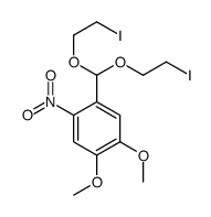 1-[bis(2-iodoethoxy)methyl]-4,5-dimethoxy-2-nitrobenzene Structure