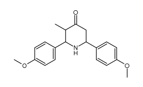 2,6-di(p-methoxyphenyl)-3-methylpiperidin-4-one结构式