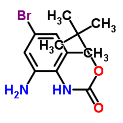 2-Methyl-2-propanyl (2-amino-4-bromo-6-methylphenyl)carbamate Structure