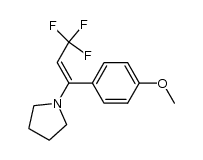 1-[1-(4-methoxyphenyl)-2-(trifluoromethyl)vinyl]-pyrrolidine Structure