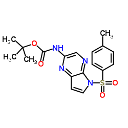 tert-butyl 5-tosyl-5H-pyrrolo[2,3-b]pyrazin-2-ylcarbamate Structure