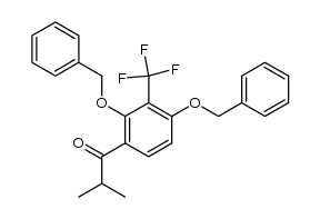 1-(2,4-bis-benzyloxy-3-trifluoromethyl-phenyl)-2-methyl-propan-1-one Structure