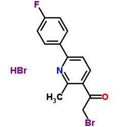 2-BROMO-1-[6-(4-FLUORO-PHENYL)-2-METHYLPYRIDIN-3-YL]ETHANONEHYDROBROMIDE structure