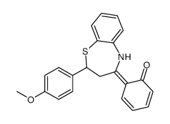 6-[2-(4-methoxyphenyl)-3,5-dihydro-2H-1,5-benzothiazepin-4-ylidene]cyclohexa-2,4-dien-1-one结构式