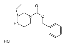 (R)-3-乙基哌嗪-1-羧酸苄酯盐酸盐结构式