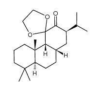 11,11-ethylenedioxy-9βH,13αH-abietan-12-one Structure
