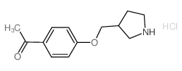 1-[4-(3-Pyrrolidinylmethoxy)phenyl]-1-ethanone hydrochloride结构式