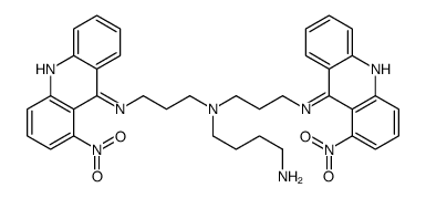 N',N'-bis[3-[(1-nitroacridin-9-yl)amino]propyl]butane-1,4-diamine结构式