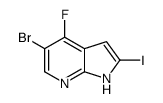 5-bromo-4-fluoro-2-iodo-1H-pyrrolo[2,3-b]pyridine结构式