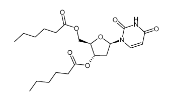 2'-deoxy-3',5'-di-O-hexanoyluridine结构式