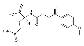 (S)-5-amino-2-(((2-(4-methoxyphenyl)-2-oxoethoxy)carbonyl)amino)-5-oxopentanoic acid结构式