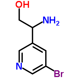 2-Amino-2-(5-bromo-3-pyridinyl)ethanol结构式