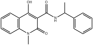 4-hydroxy-1-methyl-2-oxo-N-(1-phenylethyl)quinoline-3-carboxamide结构式