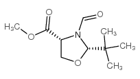 (2S,4R)-2-(tert-Butyl)-3-formyl-4-oxazolidinecarboxylic Acid Methyl Ester Structure