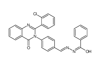 N-[(E)-[4-[2-(2-chlorophenyl)-4-oxoquinazolin-3-yl]phenyl]methylideneamino]benzamide结构式