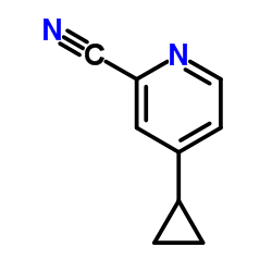 4-Cyclopropyl-2-pyridinecarbonitrile结构式