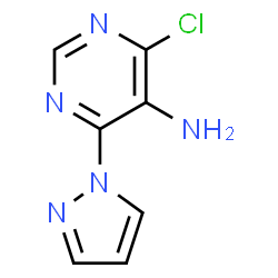 4-Chloro-6-(1H-pyrazol-1-yl)pyrimidin-5-amine structure