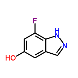 7-Fluoro-1H-indazol-5-ol结构式
