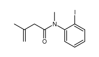 N-(2-iodophenyl)-N,3-dimethylbut-3-enamide结构式