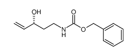 (R)-N-benzyloxycarbonyl-3-hydroxy-4-pentenylamine结构式