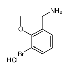 (3-Bromo-2-methoxyphenyl)methanaminehydrochloride Structure