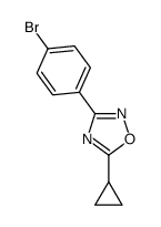 3-(4-bromophenyl)-5-cyclopropyl-1,2,4-oxadiazole Structure